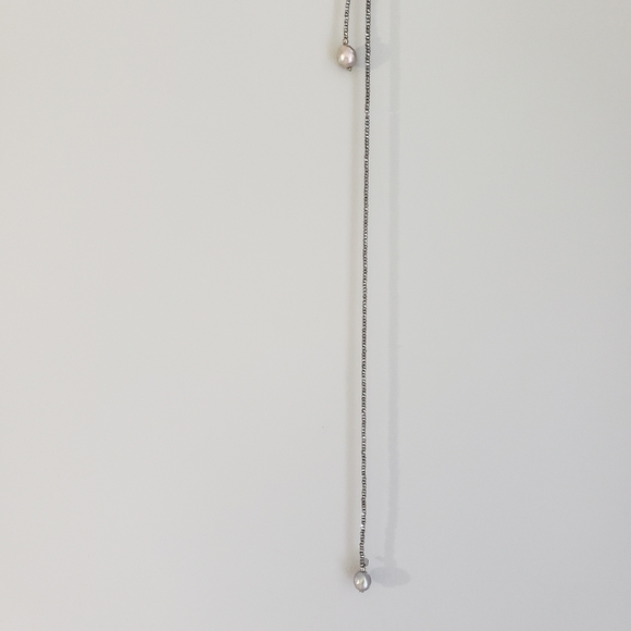 Sprig Necklace Sterling Pearl - Picture 3 of 8